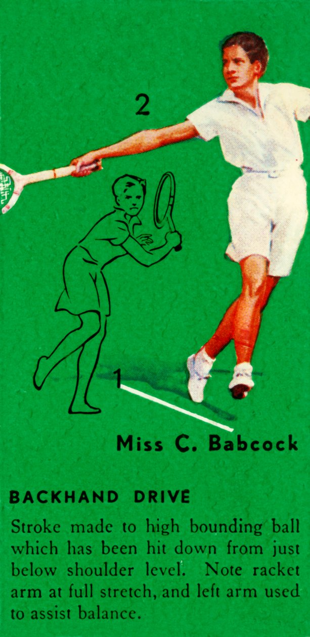 Miss C. Babcock - Backhand Drive, c1935. af Unbekannt