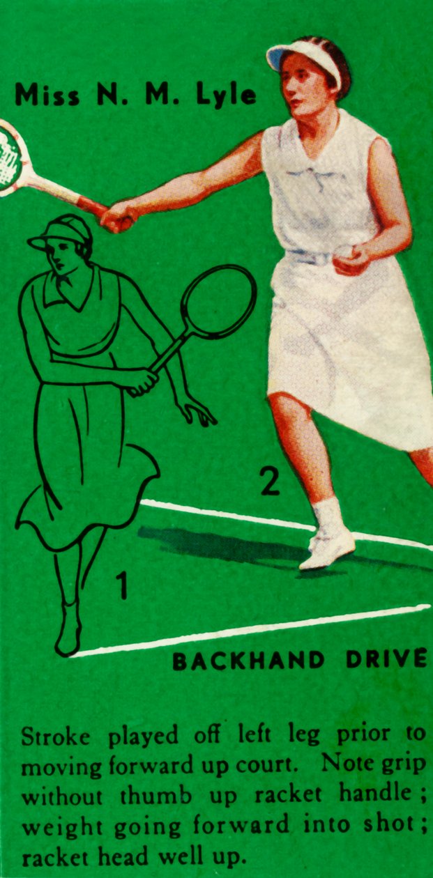 Miss N. M. Lyle - Backhand Drive, c1935. af Unbekannt