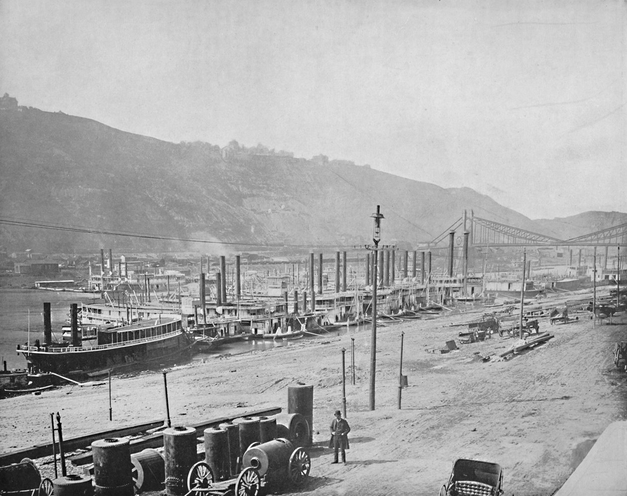 Monongahela Wharf, Pittsburgh, Pennsylvania, c1897. af Unbekannt
