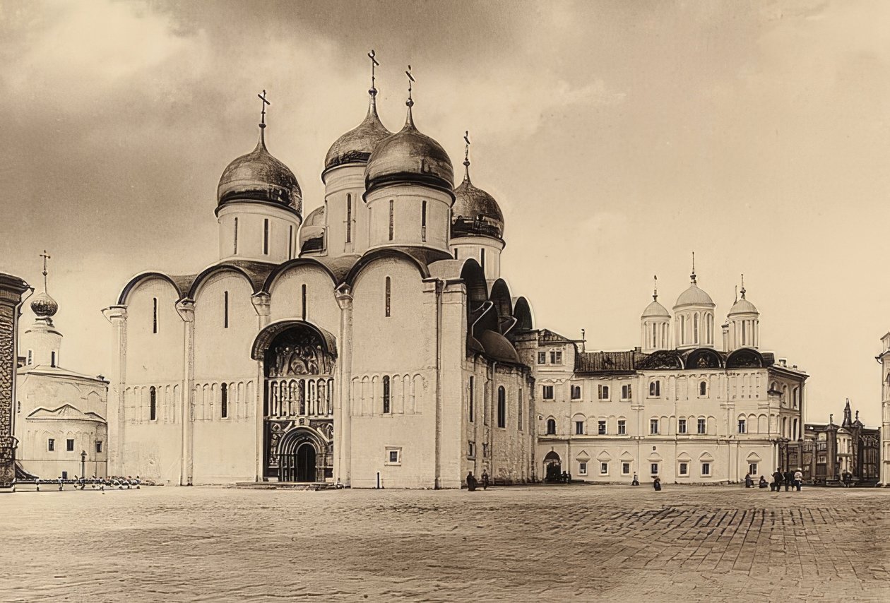 Moskva. Dormition Katedral. Omkring 1900 af Unbekannt