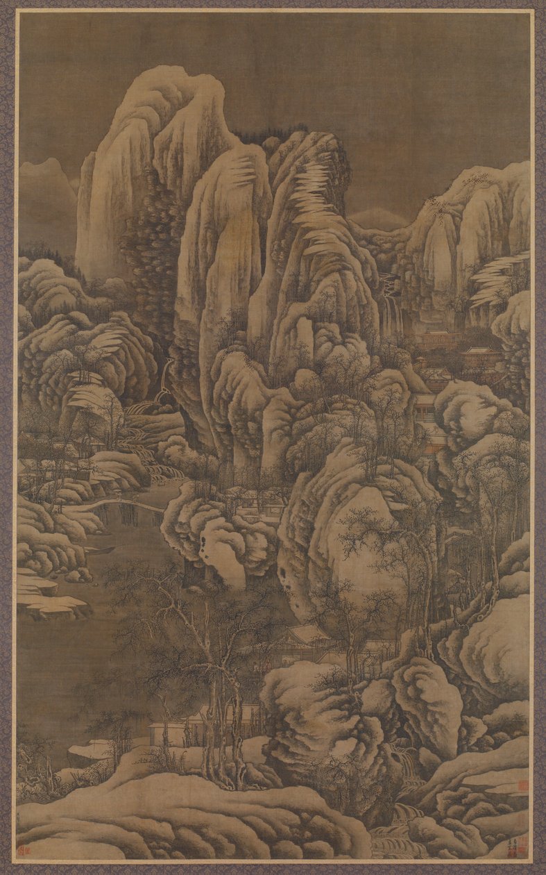 Mount Emei under Heavy Snow, 1600-tallet. af Unbekannt