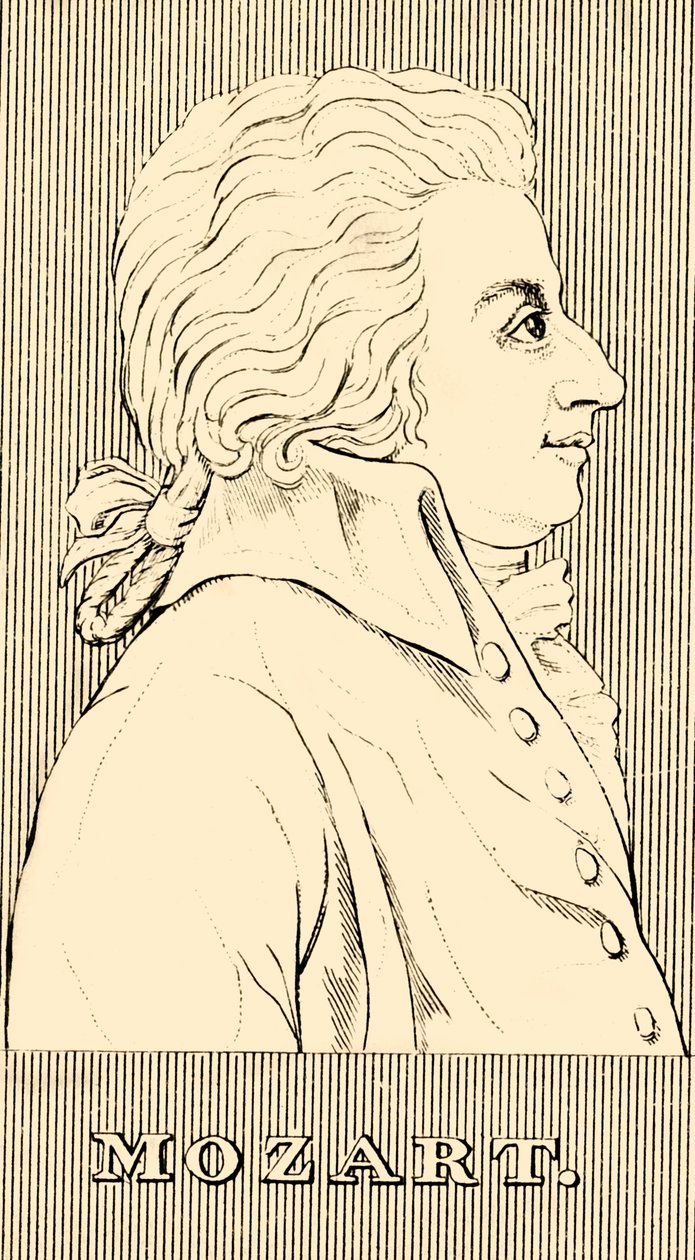 Mozart, 1756-1791, 1830. af Unbekannt