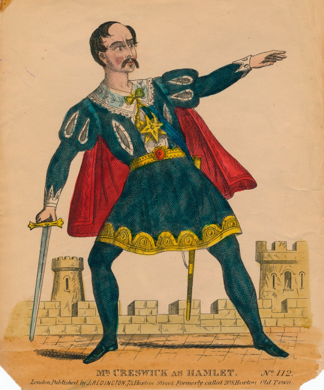 Mr. Creswick som Hamlet, 1849. af Unbekannt