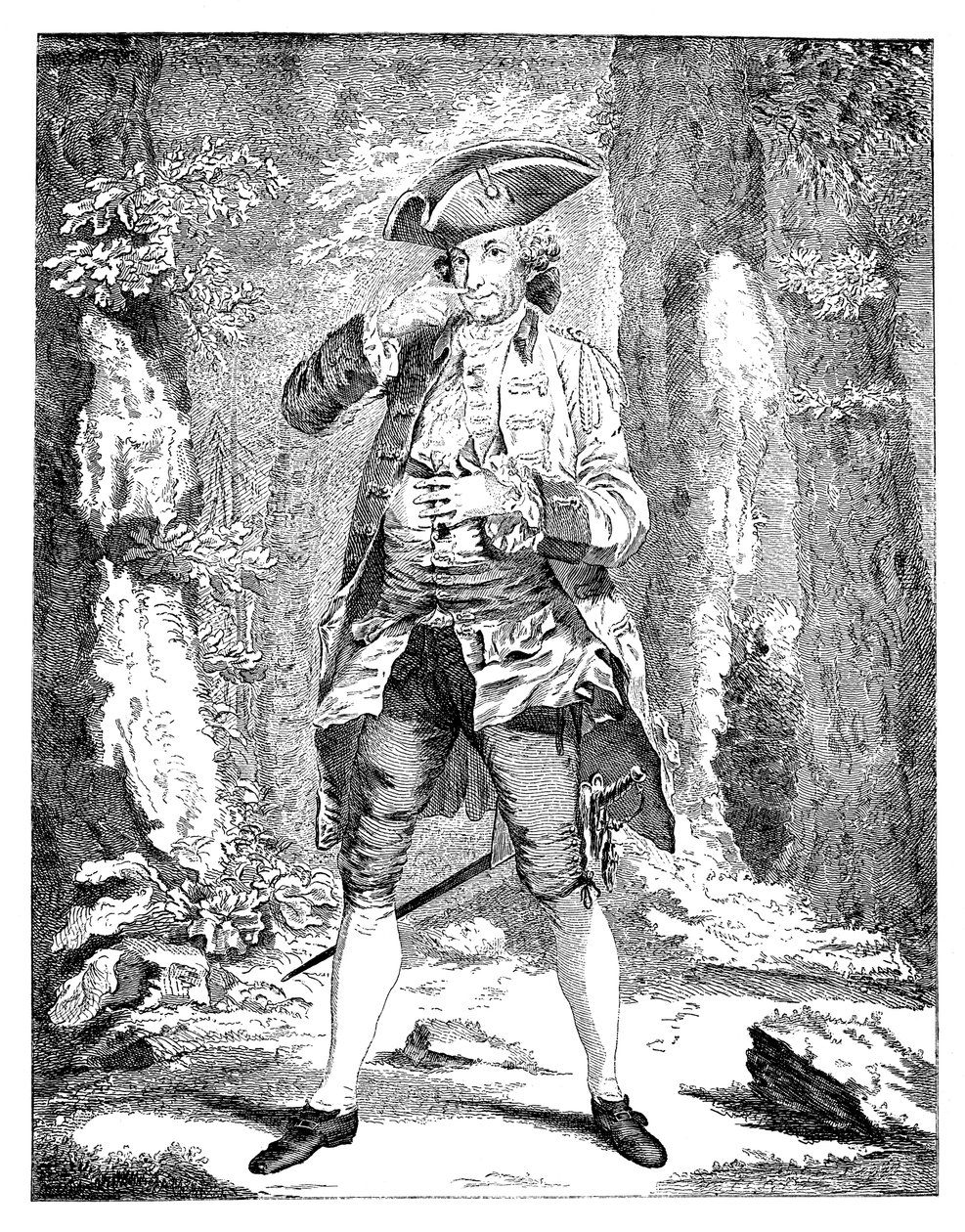 Mr Woodward i Mercutios karakter, 1753 af Unbekannt