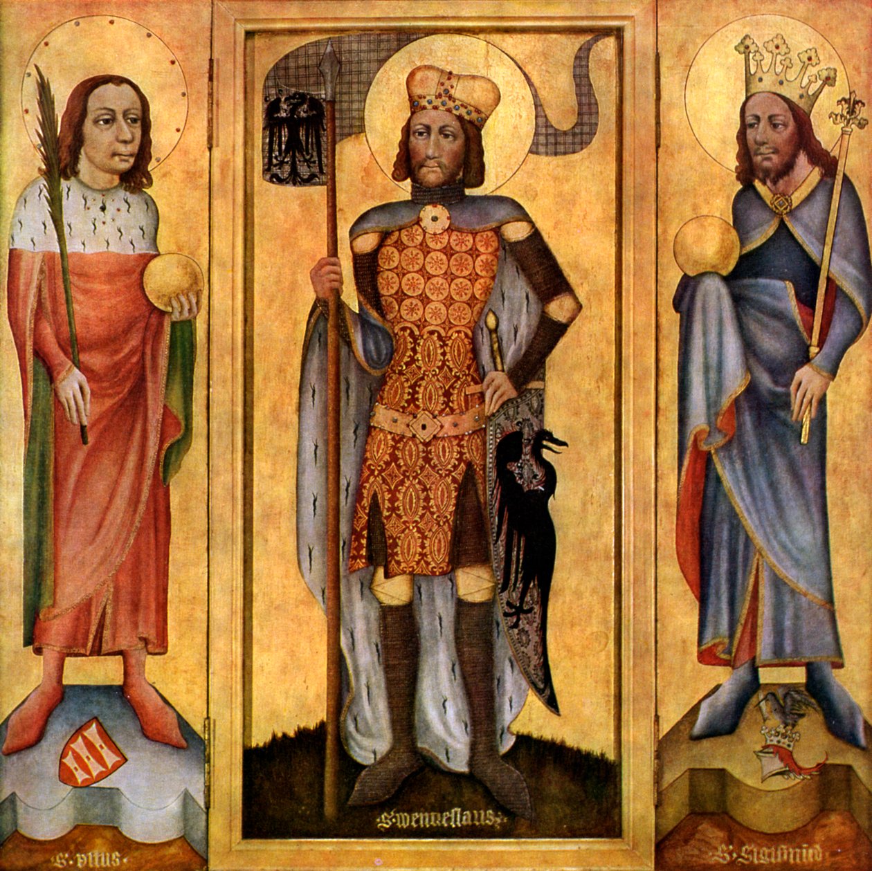 Mulhouse altertavle, åben, c1385 1955 af Unbekannt