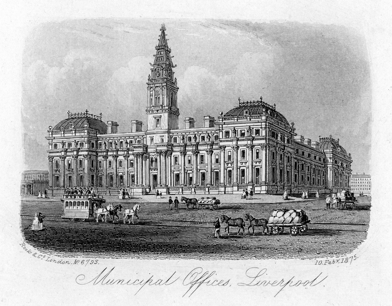 Kommunale kontorer, Liverpool, 10. februar 1875 af Unbekannt