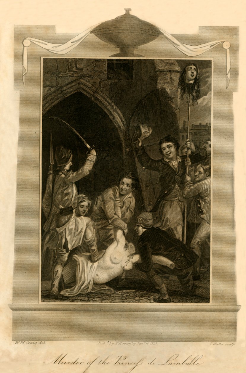 Mordet på prinsessen de Lamballe, 1792, 1816. af Unbekannt