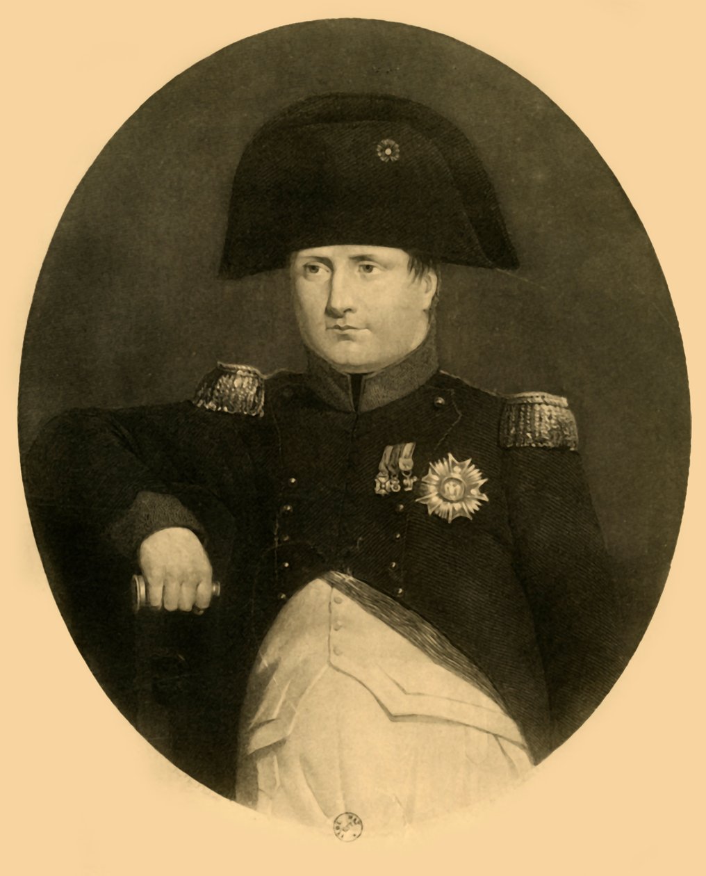 Napoleon om bord på Bellerophon, juli 1815, 1921. af Unbekannt