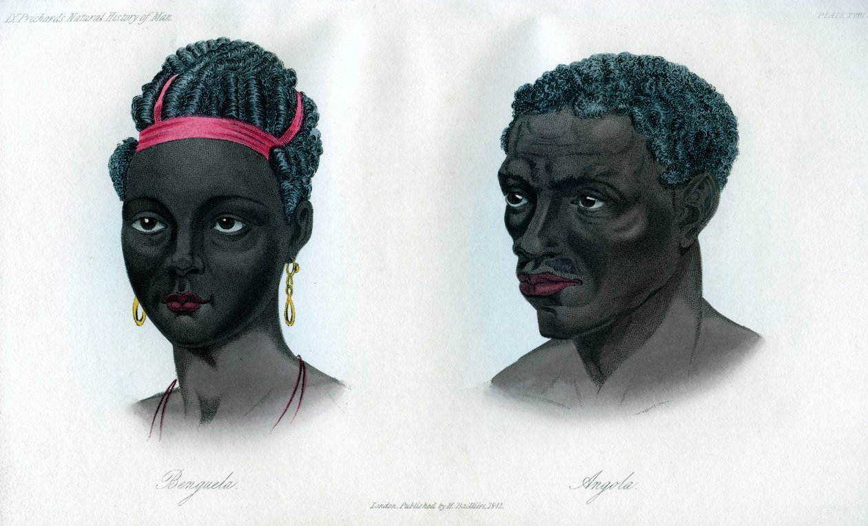 Indfødte i Benguela og Angola, 1848 af Unbekannt