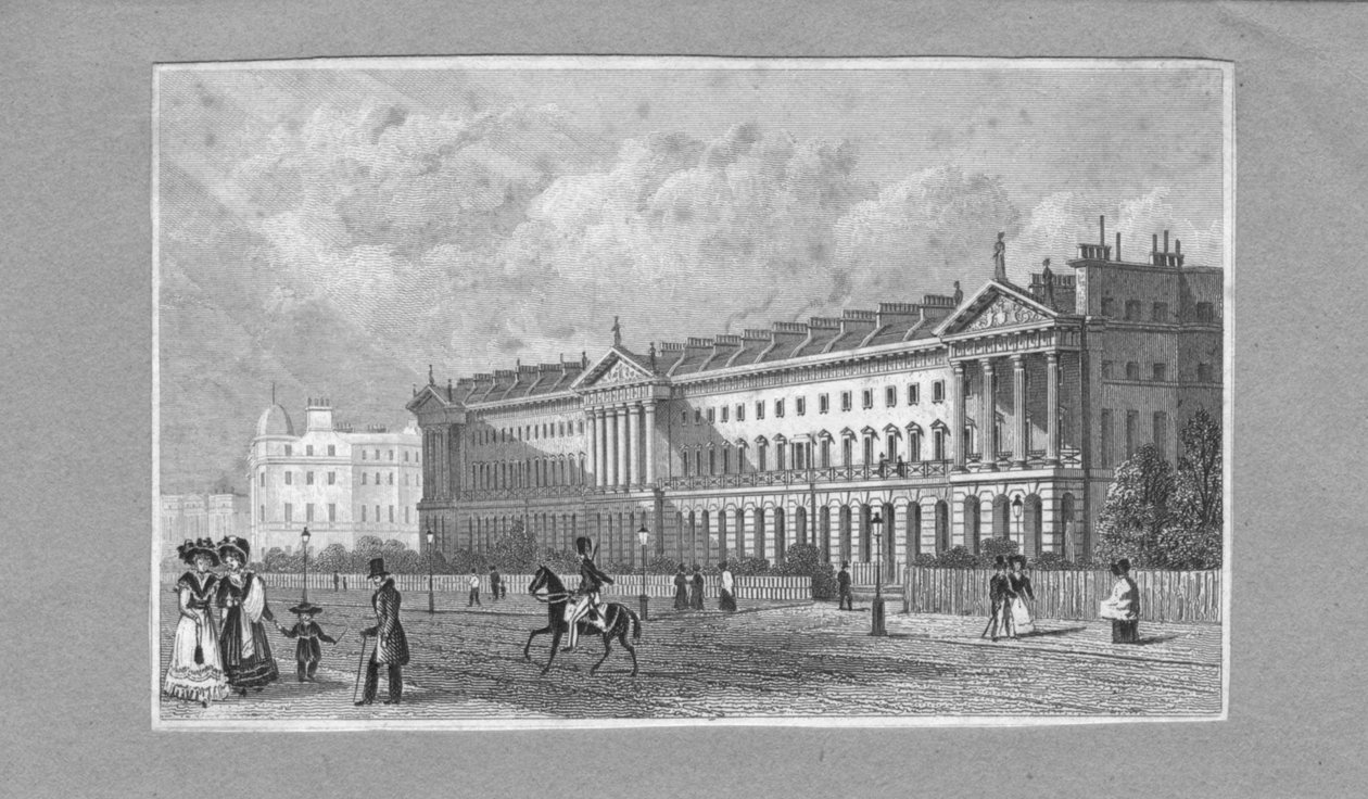 Neoklassisk bygning, 1800-tallet. af Unbekannt