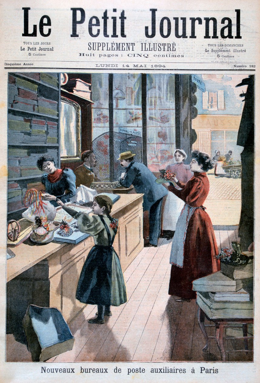 Nye hjælpepostkontorer, Paris, 1894 af Unbekannt