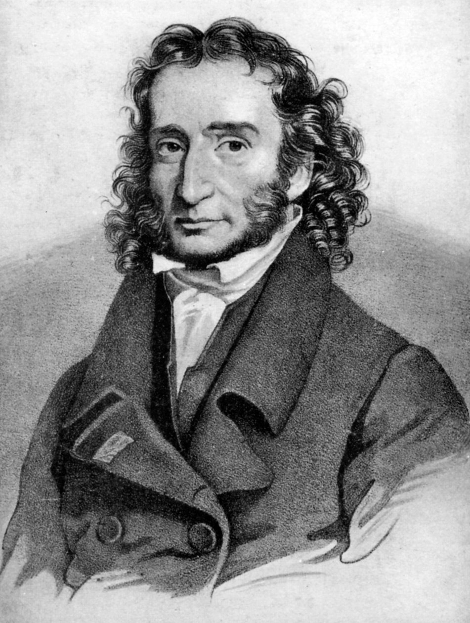 Niccolò Paganini, italiensk violinist, 1800-tallet af Unbekannt