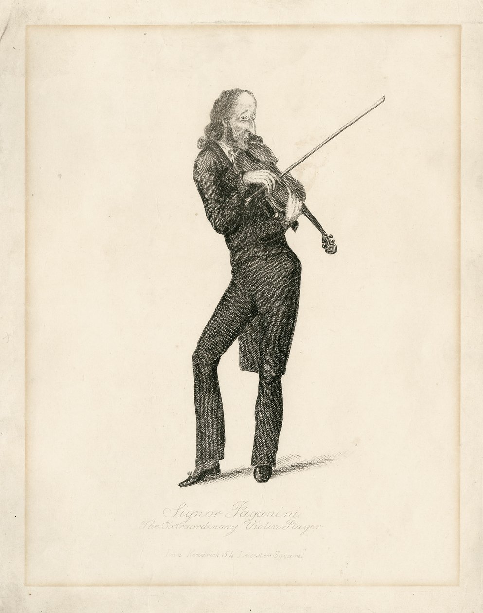 Niccolo Paganini - portræt af Unbekannt