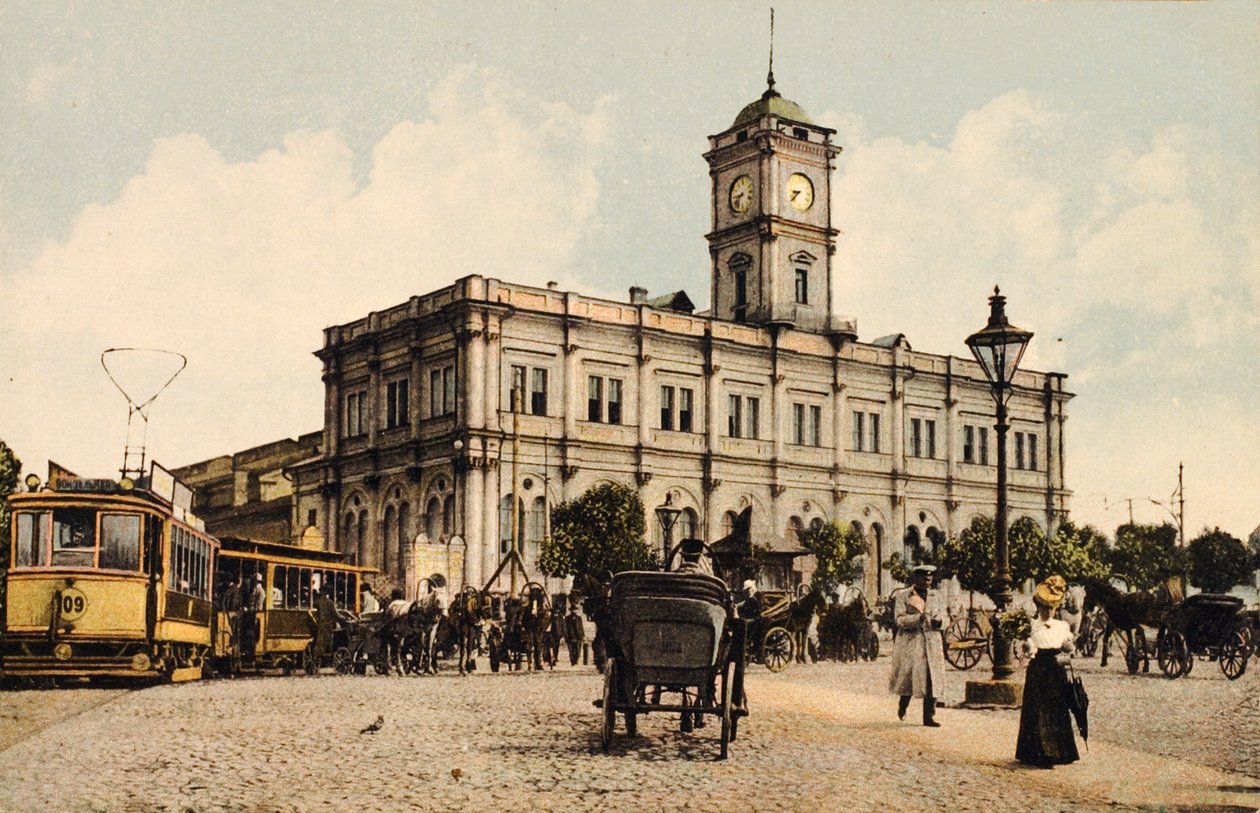 Nicholas Railway Station, Kalanchyovskaya Square, Moskva, Rusland, c1904-c1905 af Unbekannt