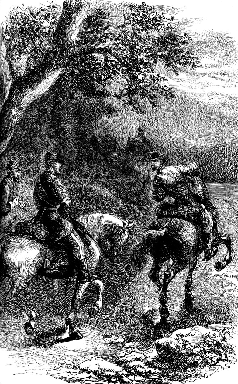 Natmarch på Harpers Ferry, Virginia, c1861 c1880 af Unbekannt