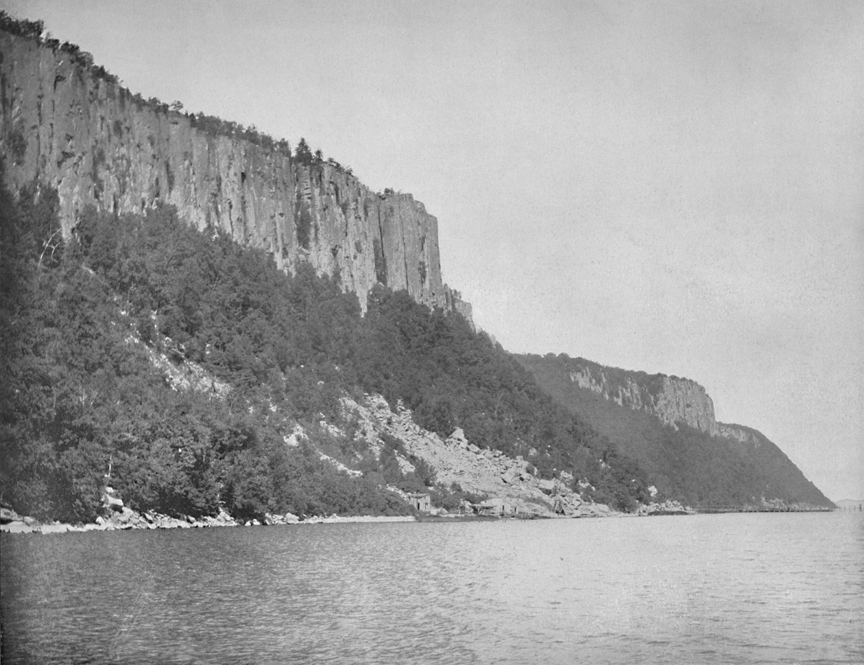 Northern End of Palisades, Hudson River, c1897. af Unbekannt