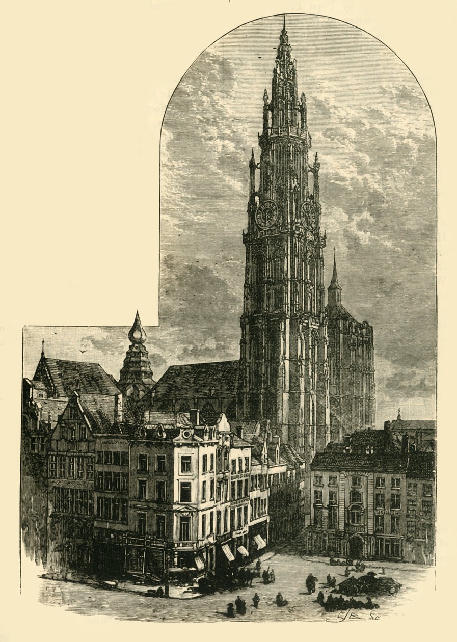 Vor Frue, Antwerpen, 1890. af Unbekannt