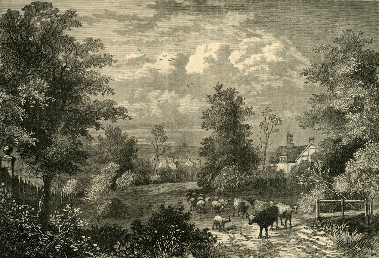 Notting Hill i 1750, c1876. af Unbekannt