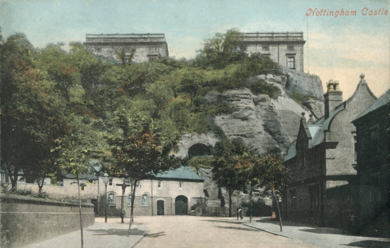 Nottingham Castle, slutningen af det 19.-begyndelsen af det 20. århundrede. af Unbekannt