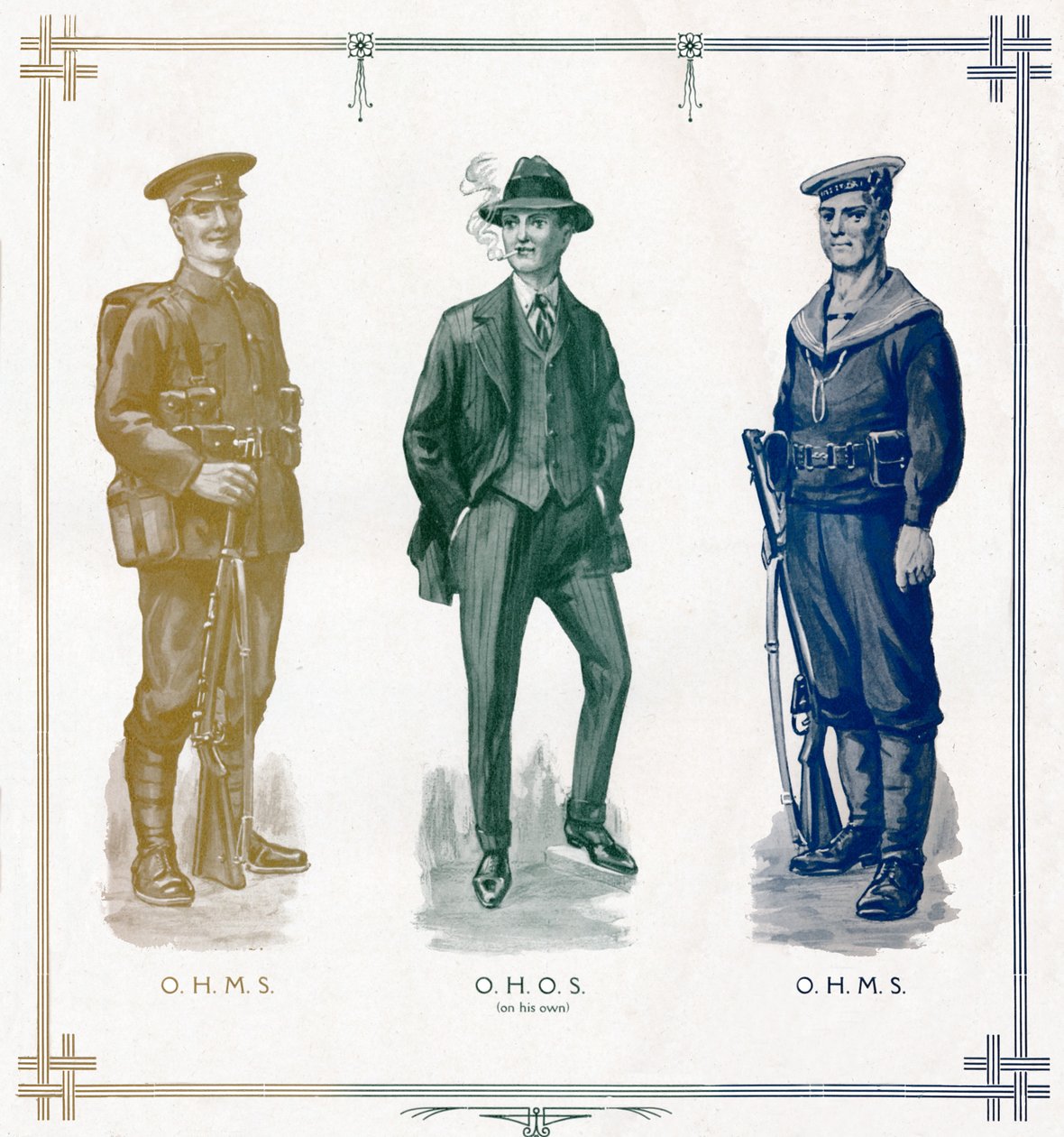 O.H.M.S, O.H.O.S. på egen hånd, O.H.M.S., 1916 af Unbekannt