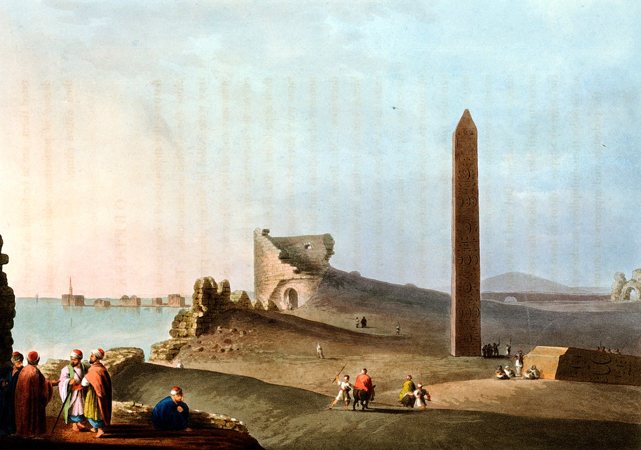 Obelisker i Alexandria kaldet Cleopatras Needles, 1802 af Unbekannt