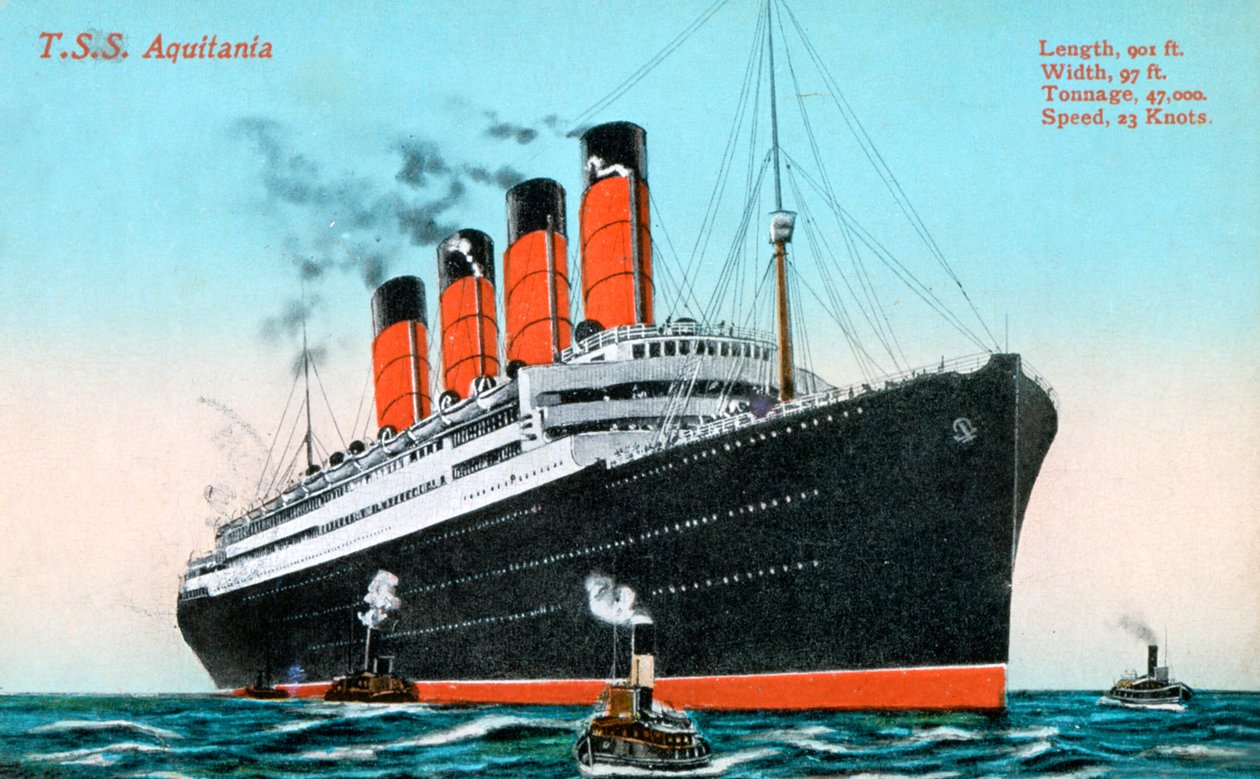 Oceanliner RMS Aquitania, 20. århundrede af Unbekannt