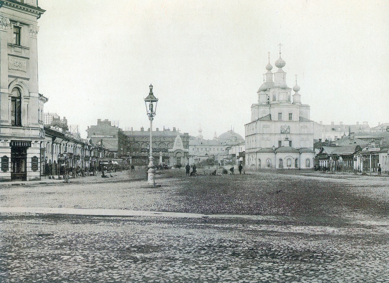 Okhotny Ryad Jagtrækken, Moskva, Rusland 1880