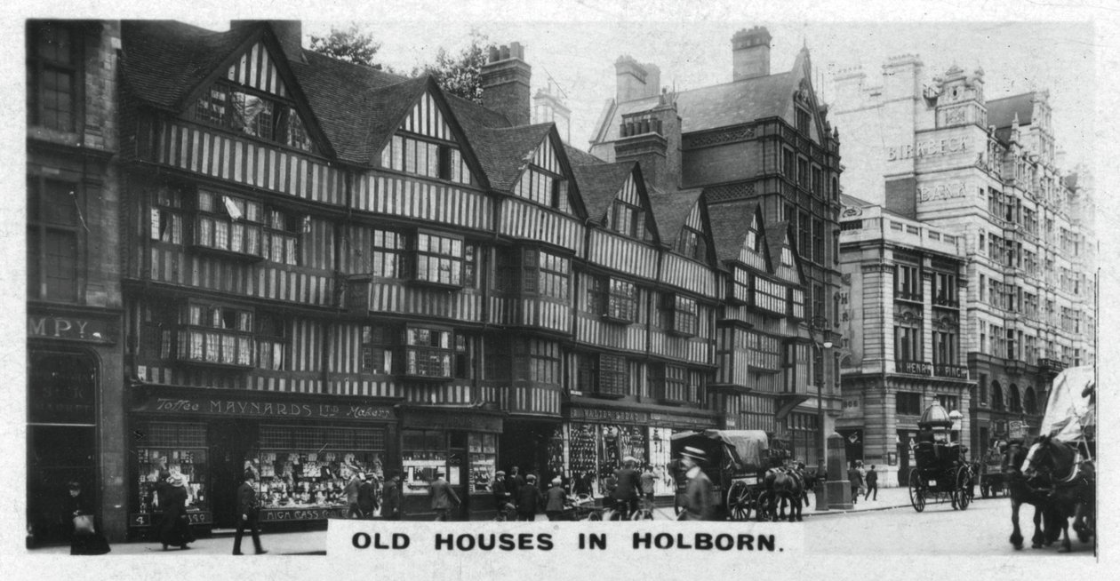 Gamle huse i Holborn, London, c1920