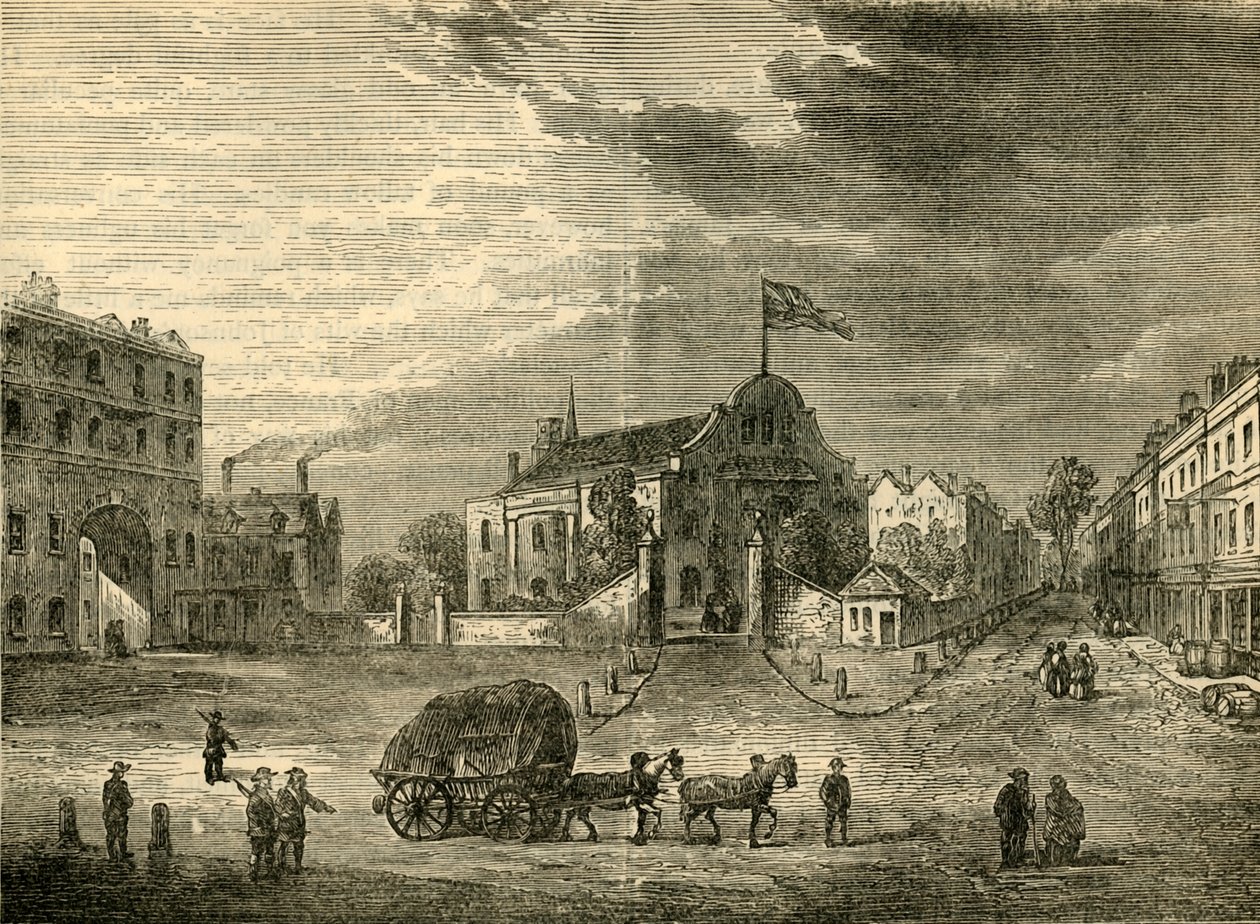 Old Kensington Church, omkring 1750, c1876. af Unbekannt