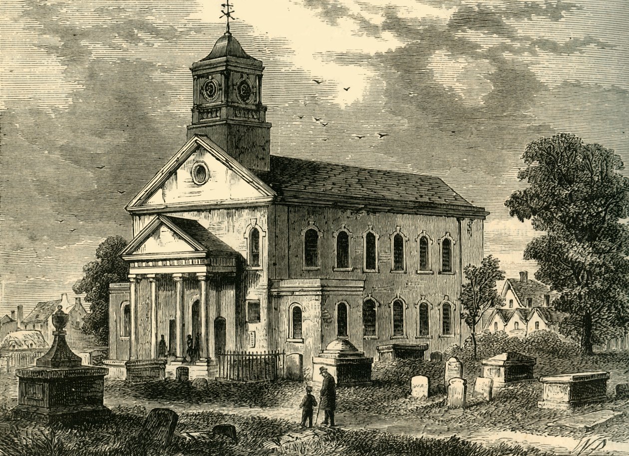 Old Newington Church i 1866, c1878. af Unbekannt