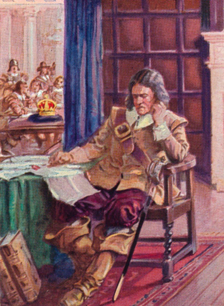 Oliver Cromwell 1599-1658 nægtede kronen, 1937 af Unbekannt