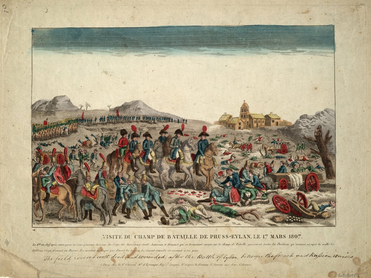 På slagmarken ved Eylau, 1807 af Unbekannt