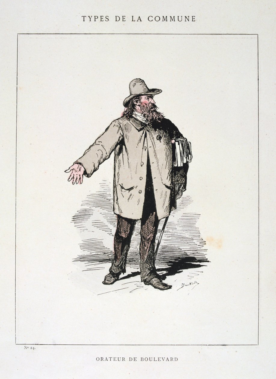 Boulevard-taler, Paris Kommune, 1871 af Unbekannt