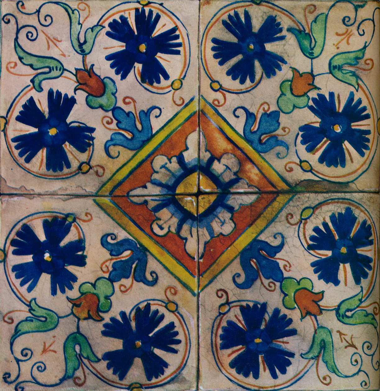 Ornamentale hollandske fliser, italiensk indflydelse, c1600 af Unbekannt