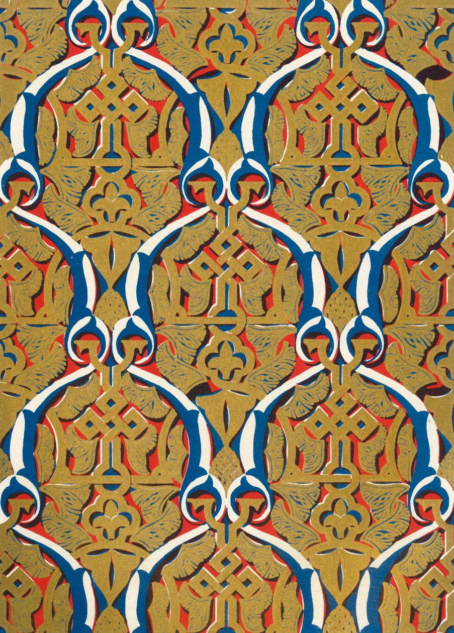 Ornamenter i paneler, Court of the Mosque, 1907. af Unbekannt