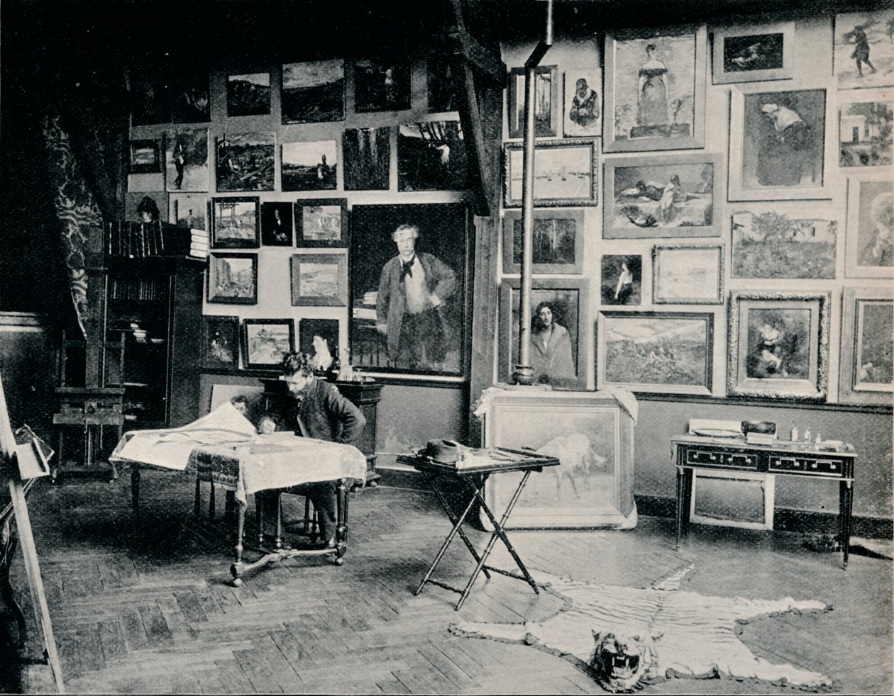 P. Roll in his Studio, c1897 af Unbekannt