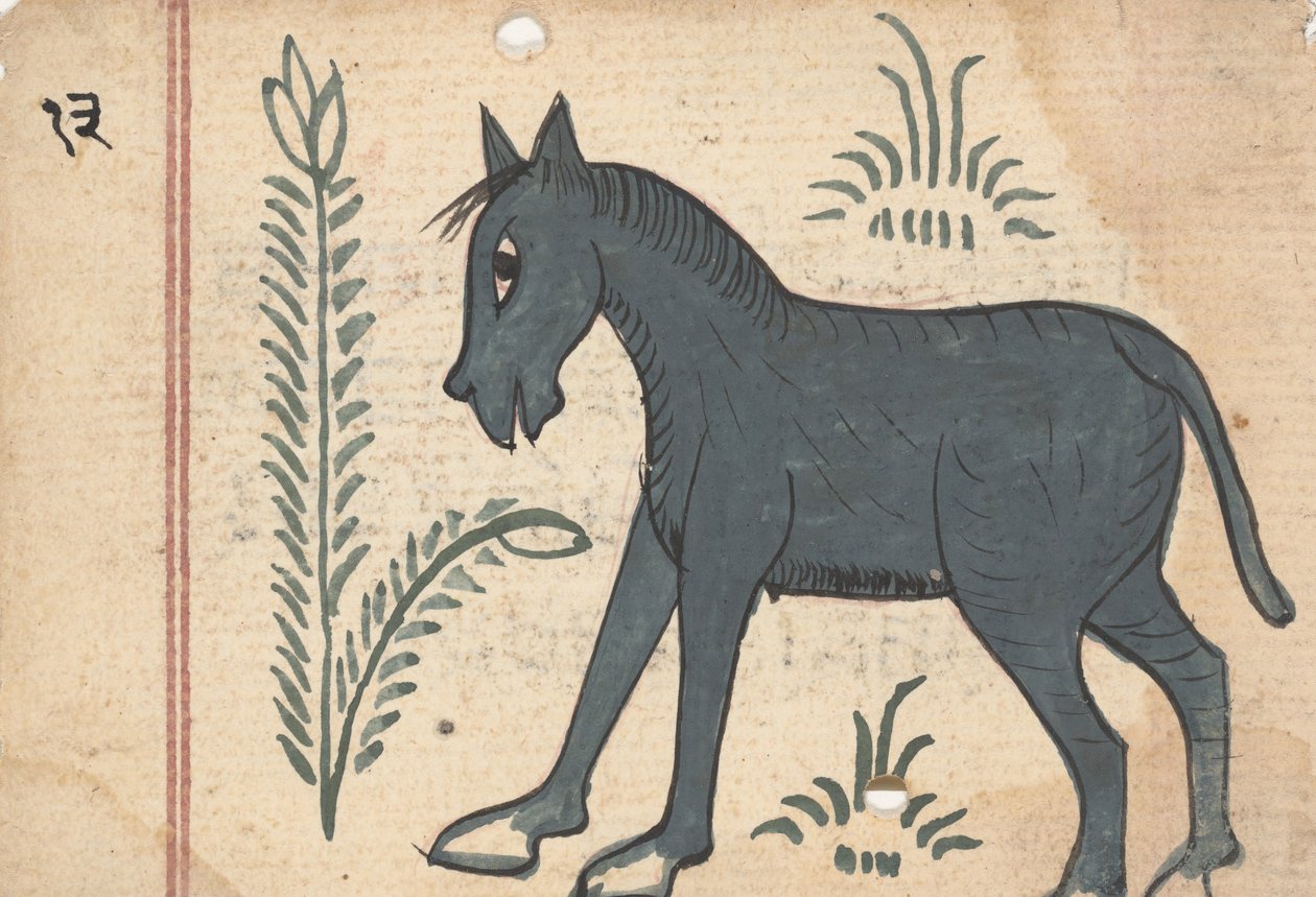 Side fra en bog med varsler, ca. 1800. af Unbekannt