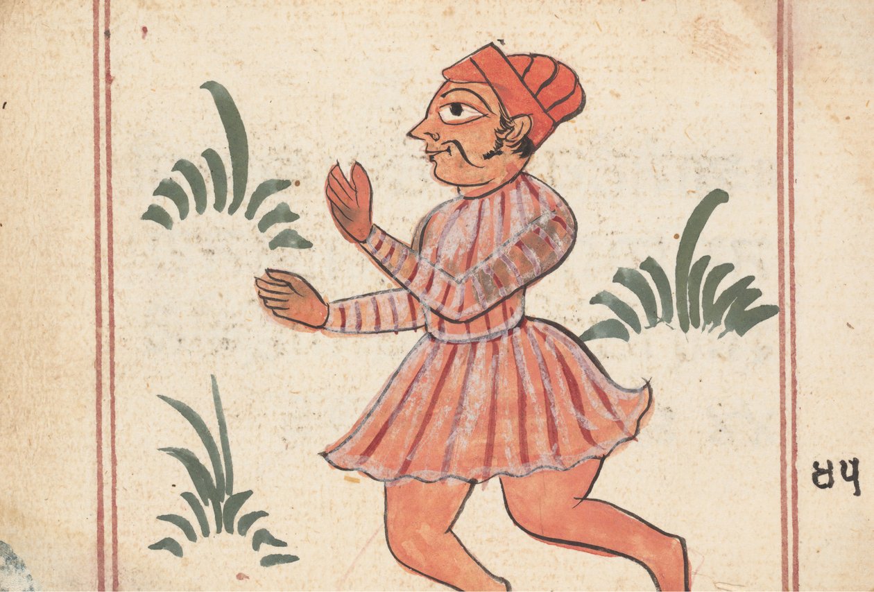 Side fra en bog med varsler, ca. 1800. af Unbekannt