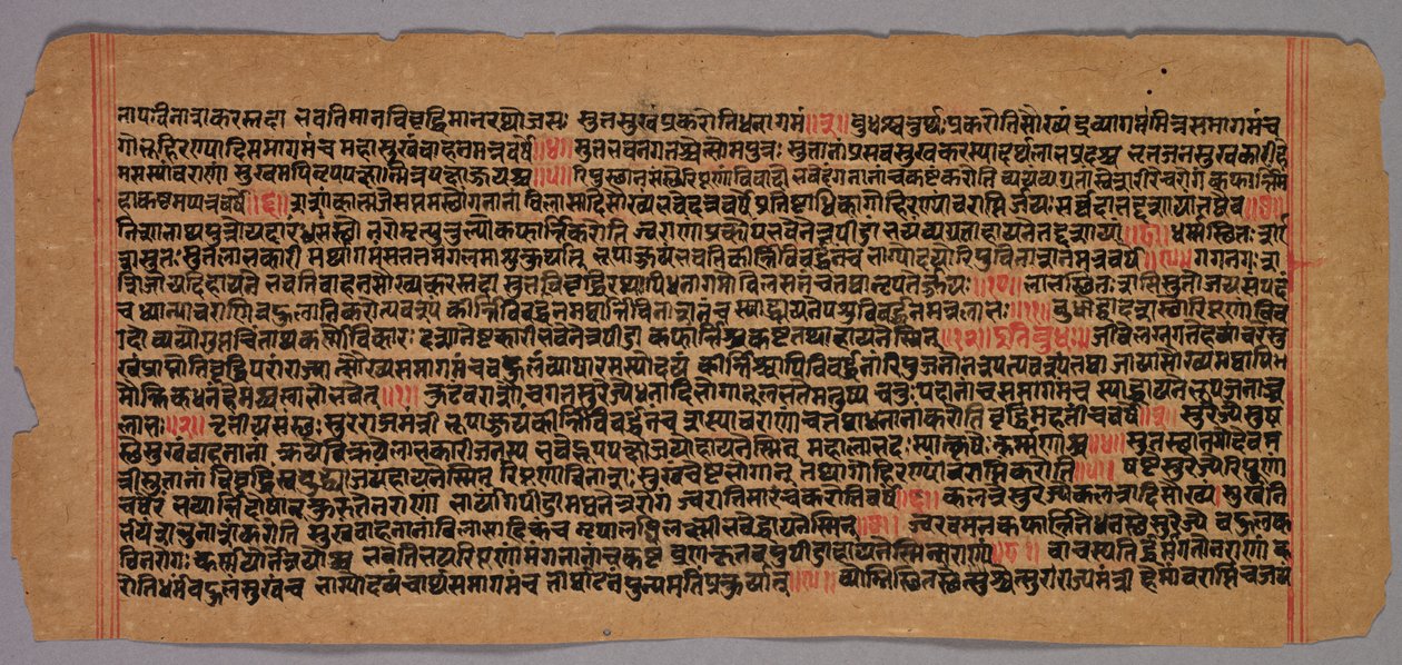 Side fra et Jaina-manuskript, 1400-1500-tallet. af Unbekannt