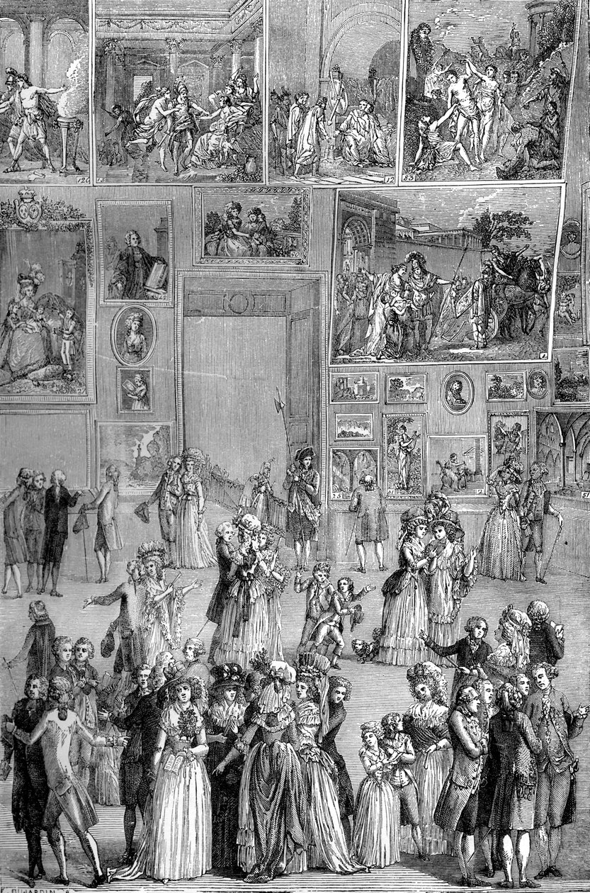 Maleriudstilling, Louvre, Paris, 1737 1882-1884 af Unbekannt