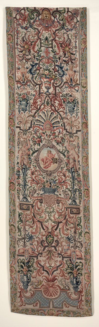 Et par håndarbejde sengeophæng, ca. 1690. af Unbekannt