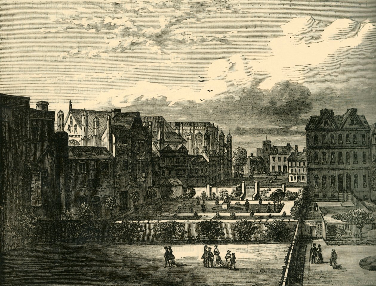 Palace Yard, fra syd, 1881. af Unbekannt