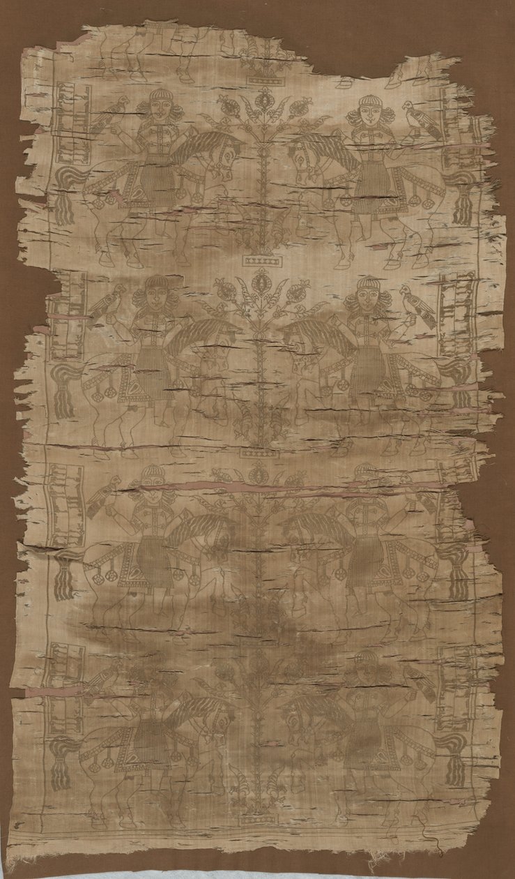 Panel med falkoner, 1516-1955. af Unbekannt