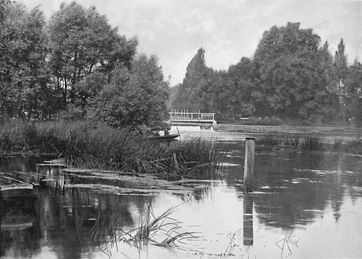 Pangbourne Weir, c1896 af Unbekannt