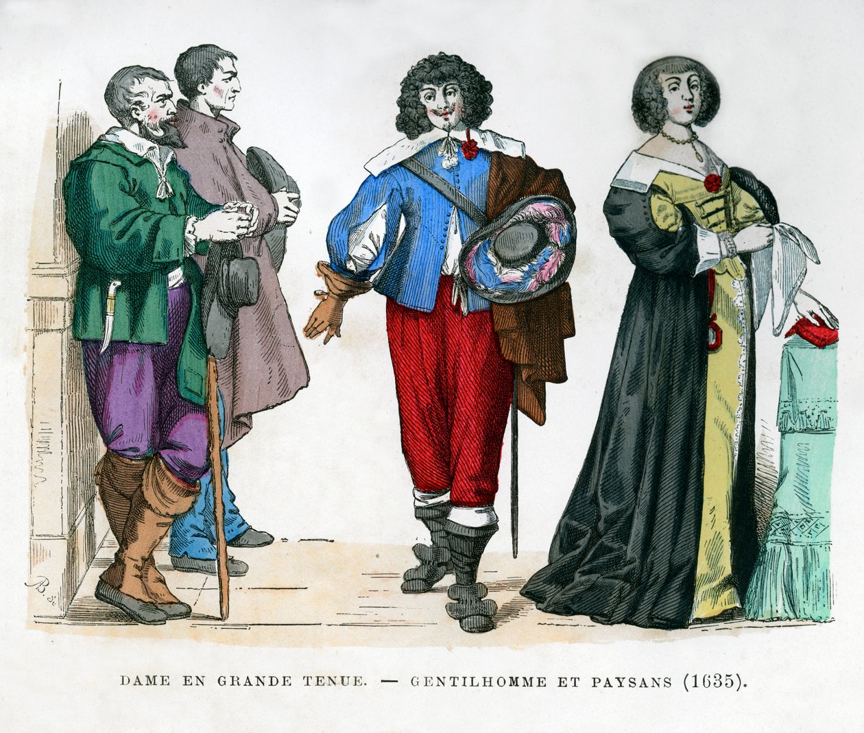 Bønder, en gentleman og en dame, 1635 1882-1884 af Unbekannt