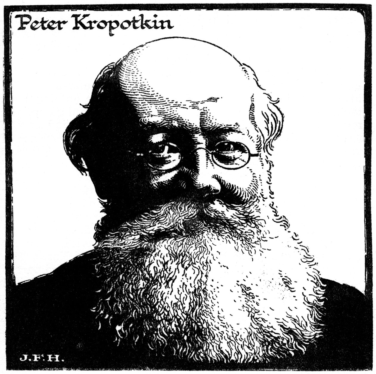 Peter Kropotkin, russisk anarkist, c1920 af Unbekannt