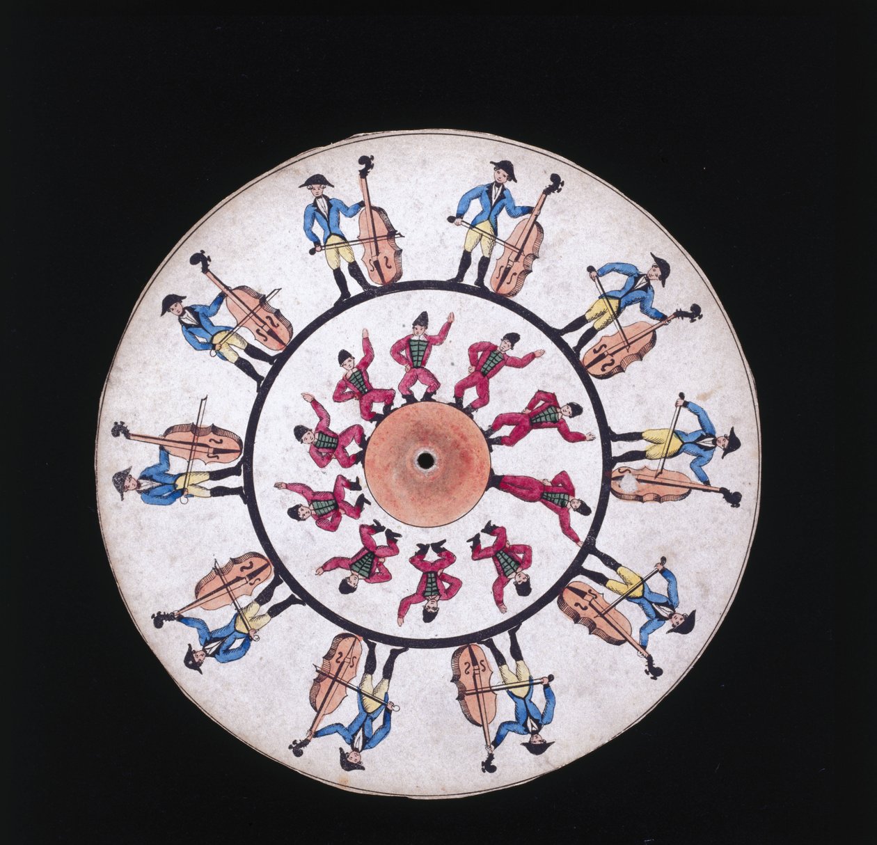 Phenakistiscope (Phenakistoscope) disk, c 1830 af Unbekannt
