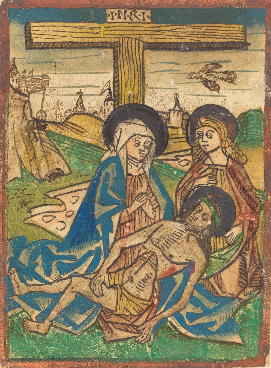 Pietà med Saint John, ca. 14751485. af Unbekannt