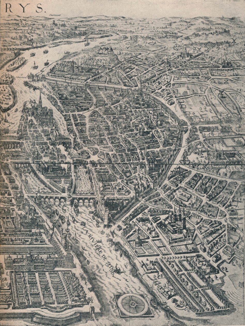 Plan over Paris, c1630 1915 af Unbekannt