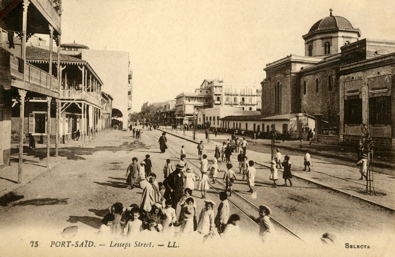 Port-Said. - Lesseps Street. - LL., c1918-c1939. af Unbekannt